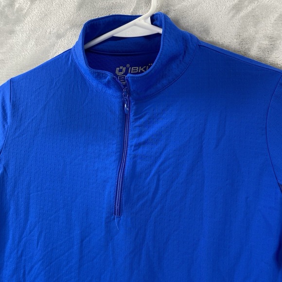 IBKUL Shirt women's Small Active 1/4 Zip Pullover Performance Blue Outdoor UPF - Picture 2 of 11
